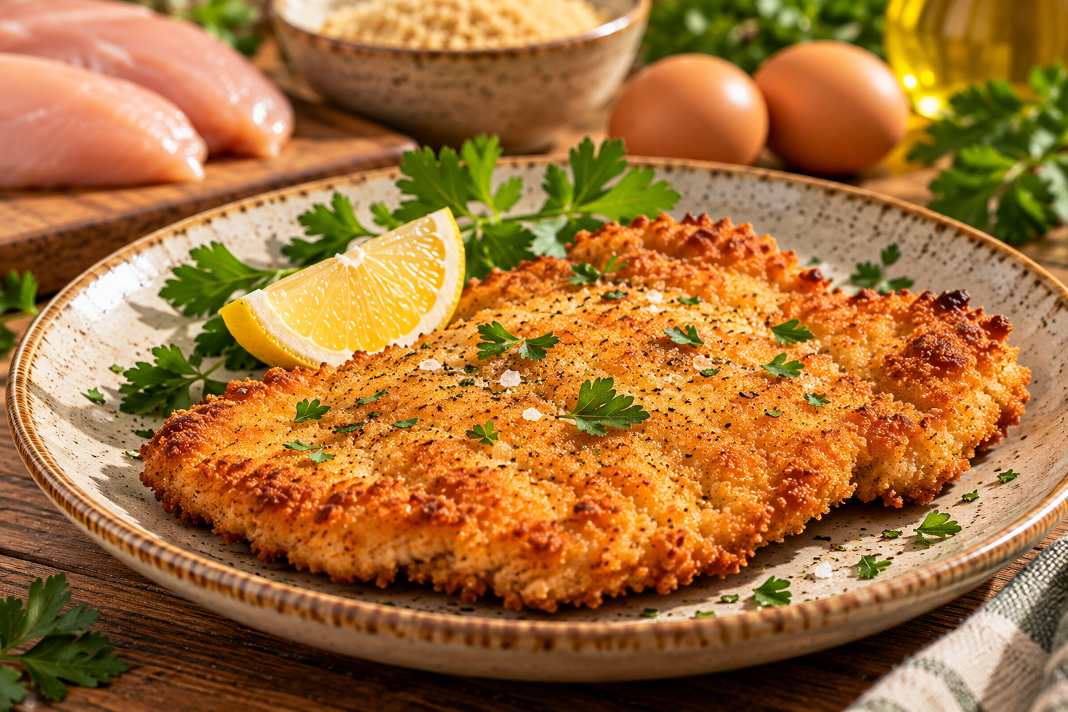 Mehr über den Artikel erfahren Schnitzel (Hähnchenbrust)